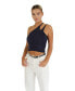 ფოტო #1 პროდუქტის Women's Symphony Double Strap Knit Crop - Navy