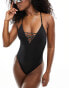 Фото #1 товара Nike Swimming Sneakerkini 2.0 crossback swimsuit in black