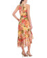 Фото #2 товара Women's Floral-Print Halter Midi Dress