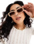 Фото #1 товара AIRE X ASOS ceres rectangle sunglasses in beige with tort arms