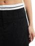 Missyempire waistband detail mini skirt in black