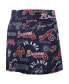 Women's Navy Atlanta Braves Toss Logo Lux Skort