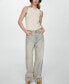 ფოტო #3 პროდუქტის Women's High-Waist Wide leg Jeans