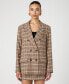 Фото #6 товара Women's Gina Check-Print Blazer