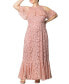 Фото #1 товара Plus Size Riviera Lace Cold Shoulder Maxi Dress