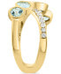 ფოტო #3 პროდუქტის EFFY® Aquamarine (1-7/8 ct. t.w.) & Diamond (1/4 ct. t.w.) Crossover Statement Ring in 14k Gold