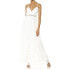 Nicole Miller Floral-Applique Gown size 10 White 147343