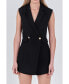 ფოტო #1 პროდუქტის Women's Sleeveless Blazer Romper