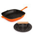 Фото #1 товара Neo Enameled Cast Iron 2 Piece Grill Pan and Slotted Steak Press Set