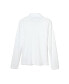 ფოტო #14 პროდუქტის Little Girls Uniform Long Sleeve Interlock Knit Polo with Picot Collar