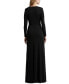 ფოტო #2 პროდუქტის Women's Twisted Long-Sleeve Gown