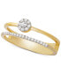 ფოტო #1 პროდუქტის Diamond Cluster Double Ring (1/6 ct. t.w.) in 14k Gold, Created for Macy's