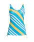 Фото #2 товара Plus Size Adjustable V-neck Underwire Tankini Swimsuit Top