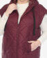 Plus Size Diamond Quilted Hooded Puffer Vest