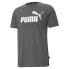 Puma Essentials Heather Crew Neck Short Sleeve T-Shirt Mens Black Casual Tops 58