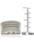 Фото #3 товара Suzy Levian Sterling Silver Cubic Zirconia Micro Pave Layered Concave Ring