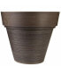 Фото #1 товара Gardener Select Wide Rim Flower Planter Brown 11.75" D x 9.75" H