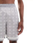 The Couture Club co-ord emblem print shorts in grey