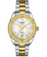 Women's Swiss PR 100 Sport Chic T-Classic Two-Tone Stainless Steel Bracelet Watch 36mm