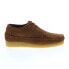 Фото #1 товара Clarks Weaver 26165082 Mens Brown Suede Oxfords & Lace Ups Casual Shoes