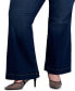 Фото #5 товара Plus Size Pull-On Flare-Leg Denim Jeans, Created for Macy's