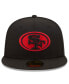 Фото #2 товара Men's Black San Francisco 49ers Team 59FIFTY Fitted Hat
