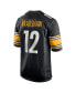 Men's Terry Bradshaw Black Pittsburgh Steelers Retired Player Game Jersey