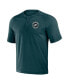 ფოტო #2 პროდუქტის Men's NFL x Darius Rucker Collection by Midnight Green Philadelphia Eagles Washed Raglan Henley T-shirt