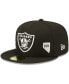 ფოტო #1 პროდუქტის Men's Black Las Vegas Raiders Identity 59Fifty Fitted Hat