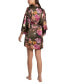 Фото #2 товара Women's Printed Satin Wrap Robe