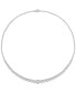 ფოტო #4 პროდუქტის Moissanite Graduated Bezel 17" Tennis Necklace (4-5/8 ct. t.w.) in Sterling Silver