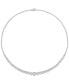 Фото #4 товара Macy's moissanite Graduated Bezel 17" Tennis Necklace (4-5/8 ct. t.w.) in Sterling Silver