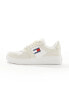 Tommy Jeans retro basket essential trainers in off white