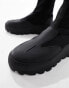 Фото #3 товара ASOS DESIGN chunky zip up sock boots in black neoprene