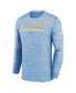 Фото #3 товара Men's Powder Blue Los Angeles Chargers Sideline Team Velocity Performance Long Sleeve T-shirt