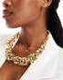 ASOS DESIGN necklace with graduated link chain in gold tone