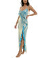 ფოტო #3 პროდუქტის Juniors' Metallic Ruffled Strappy-Back Gown