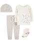 Фото #2 товара Baby 4-Piece Elephant Outfit Set 3M