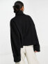 ASOS DESIGN super soft roll neck jumper with cuff detail in black