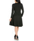 Фото #2 товара Women's Classic Long Sleeve Flared Mini Dress