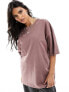 Nike mini swoosh boyfriend t-shirt in smokey mauve