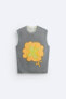 SPRAY PRINT KNIT VEST