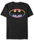Фото #1 товара Men's Batman Rainbow Bat Symbol Short Sleeve T-shirt