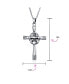 ფოტო #4 პროდუქტის Spiritual Religious Irish Viking Eternal Trinity Celtic Knot Claddagh Cross Pendant Necklace For Women Oxidized Solid Sterling Silver