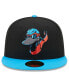 Фото #4 товара Men's Black, Light Blue Beloit Sky Carp Marvel x Minor League 59FIFTY Fitted Hat