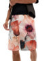 ASOS DESIGN oversized jort shorts in all over floral print