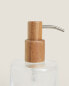 Фото #8 товара Glass and wood bathroom soap dispenser