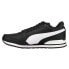 Фото #3 товара Puma St Runner V3 Leather Lace Up Youth Mens Black Sneakers Casual Shoes 384904