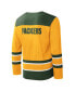 Фото #2 товара Men's Gold Green Bay Packers Cross-Check V-Neck Long Sleeve T-shirt