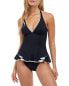 Profile by Gottex 282339 Women's Belle Curve Halter Tankini, Black/White 10